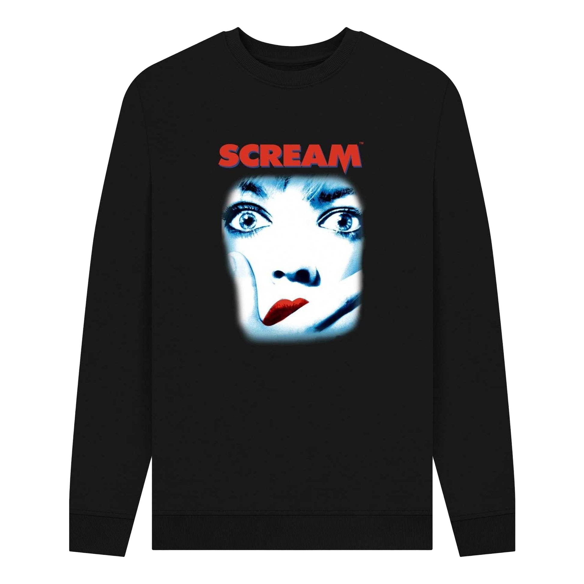 Black - Front - Scream Unisex Adult Movie Poster Sweatshirt