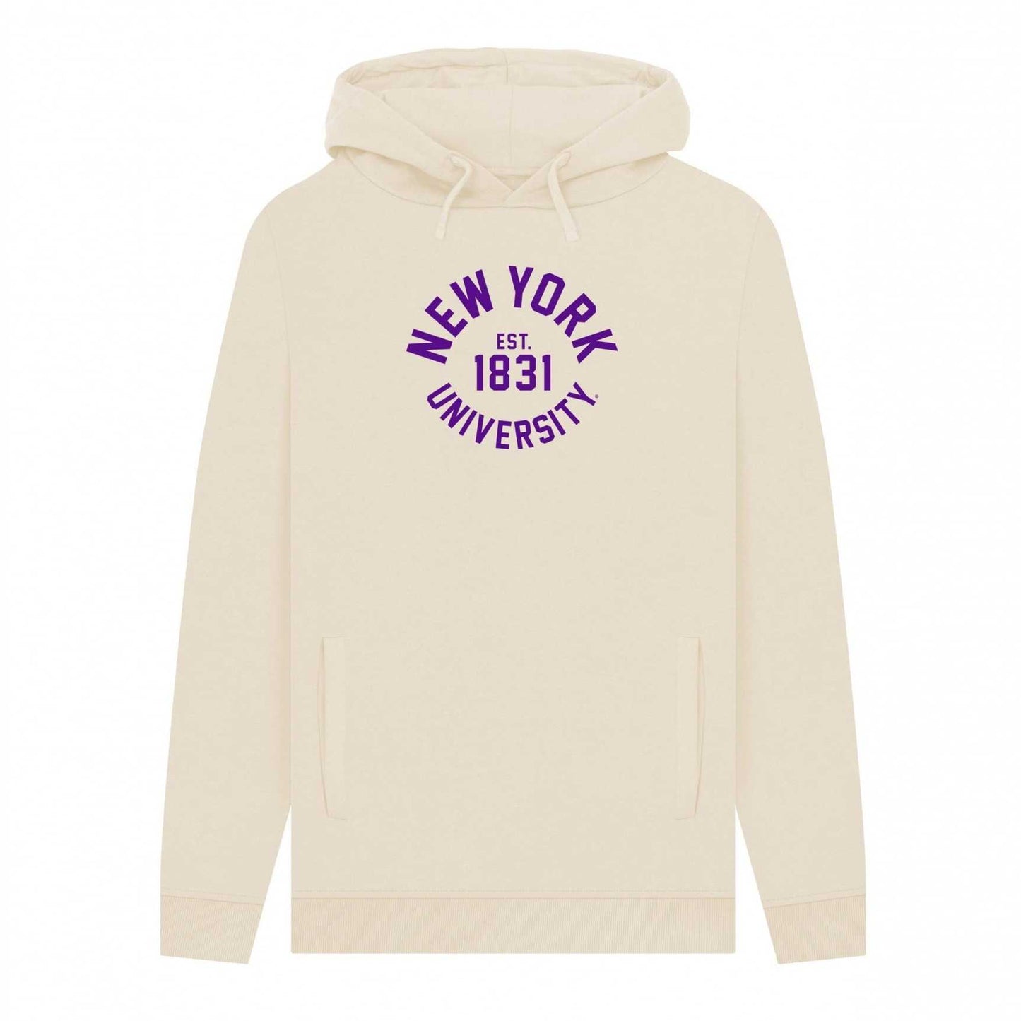 Oat - Front - Park Fields Unisex Adult New York University Hoodie