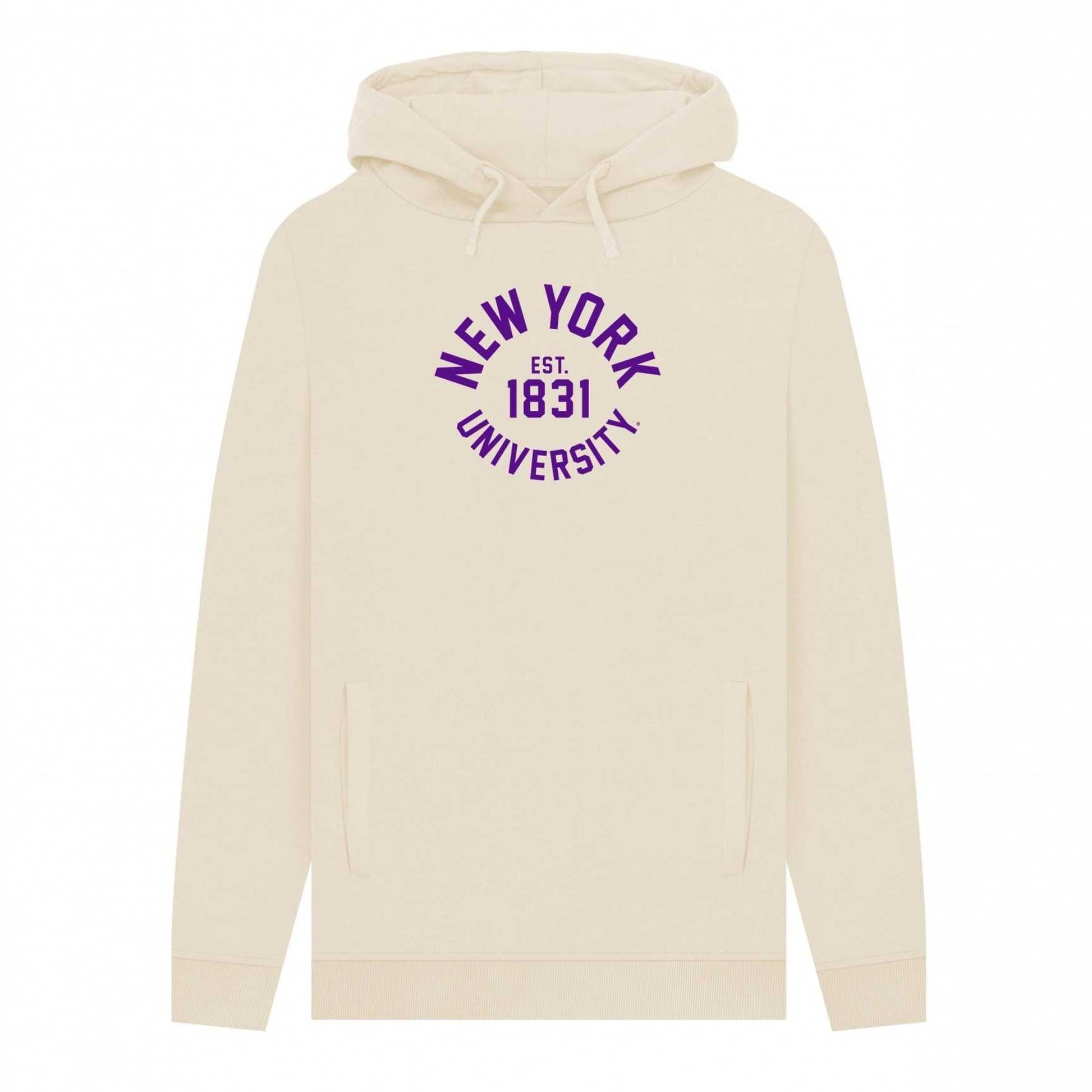 Oat - Front - Park Fields Unisex Adult New York University Hoodie