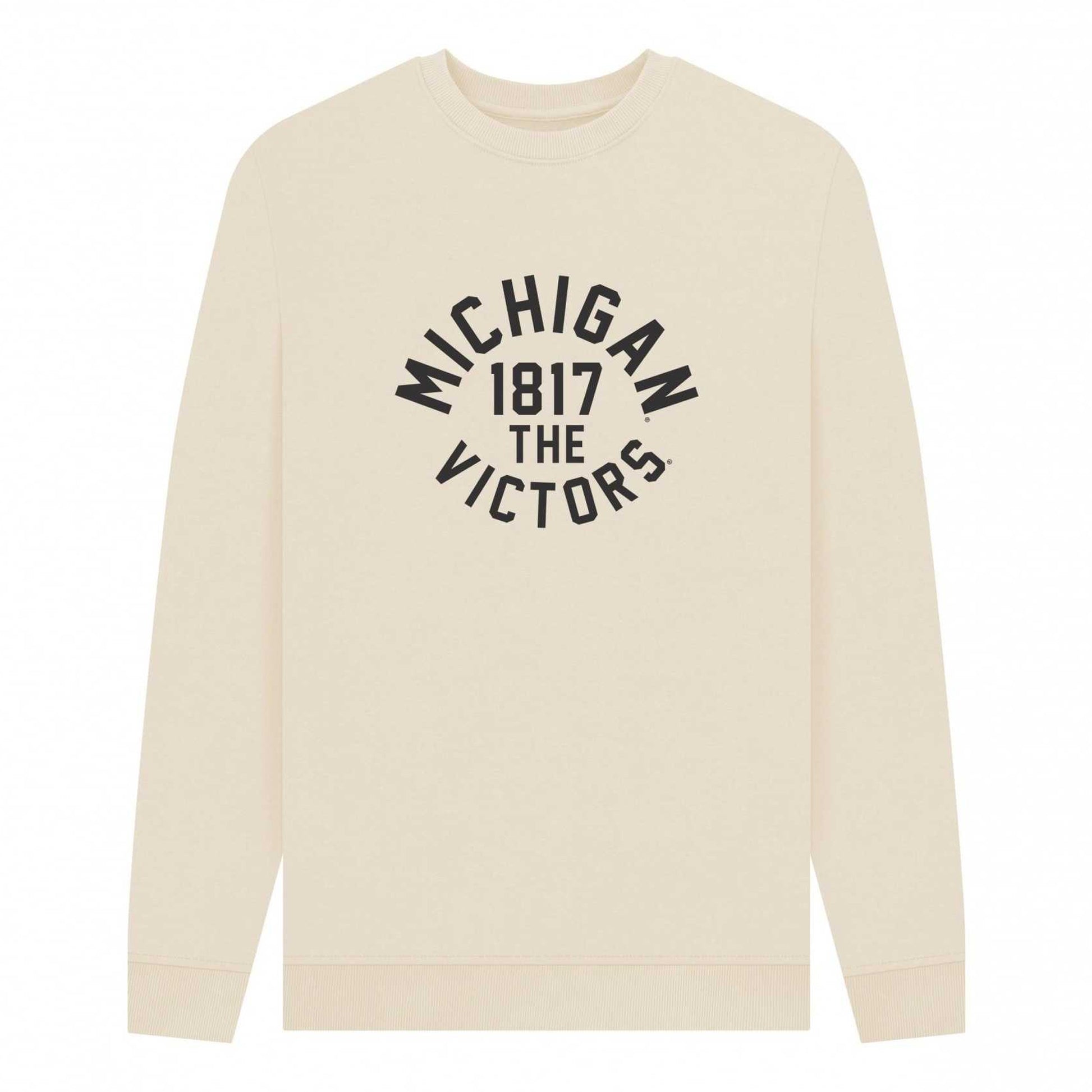 Oat - Front - Park Fields Unisex Adult University of Michigan Victors Sweatshirt