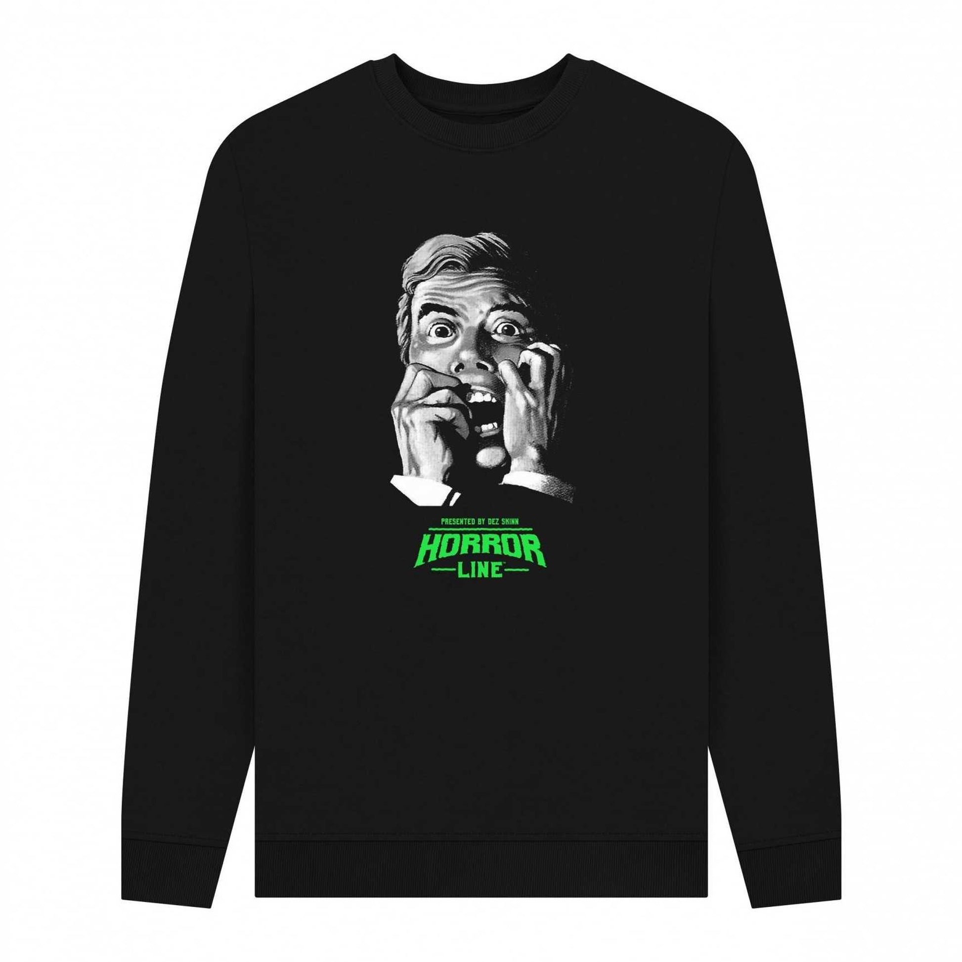 Black - Front - Horror Line Unisex Adult Scare Sweatshirt