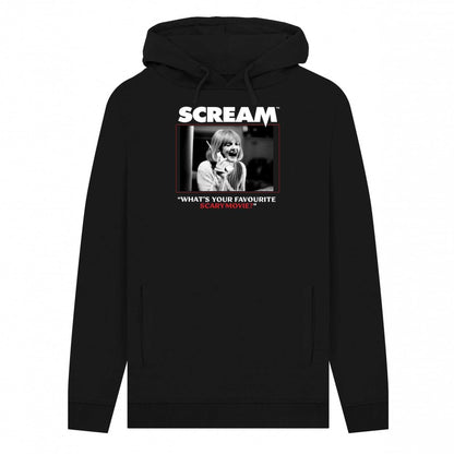 Black - Front - Scream Unisex Adult What´s Your Favourite Scary Movie? Hoodie