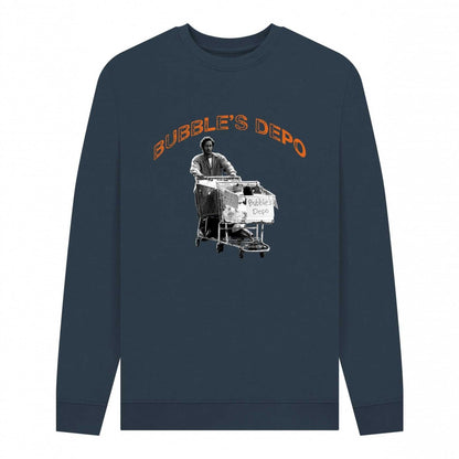 Navy Blue - Front - The Wire Unisex Adult Bubble Sweatshirt