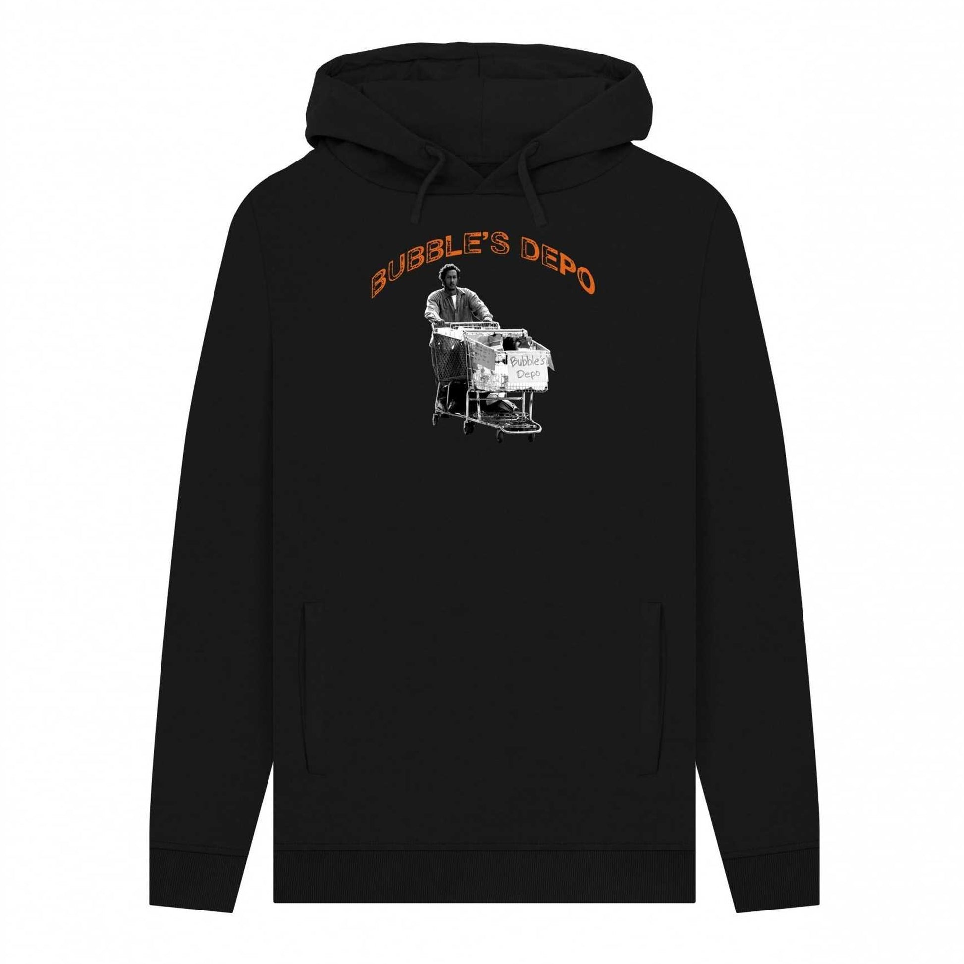 Black - Front - The Wire Unisex Adult Bubble Hoodie