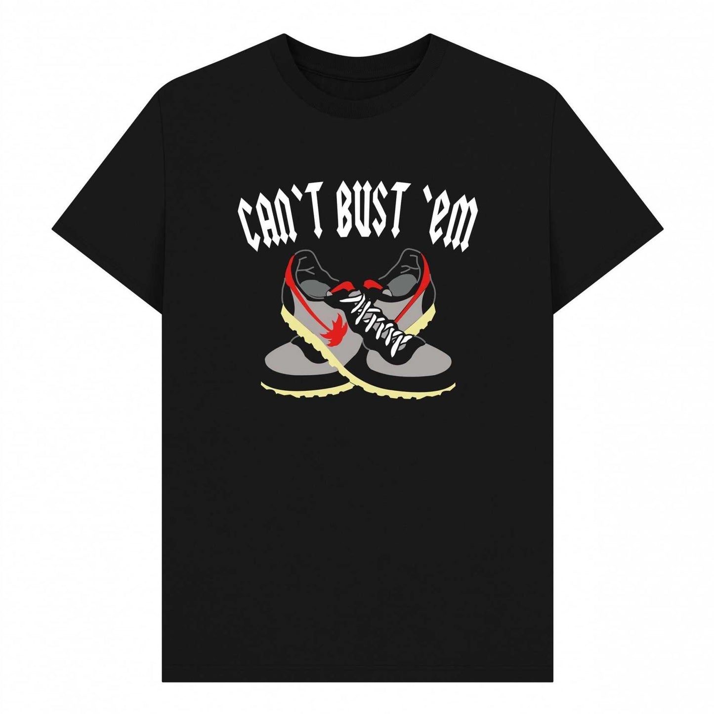 Black - Front - Trainer Spotter Unisex Adult Can´t Trust ´Em T-Shirt