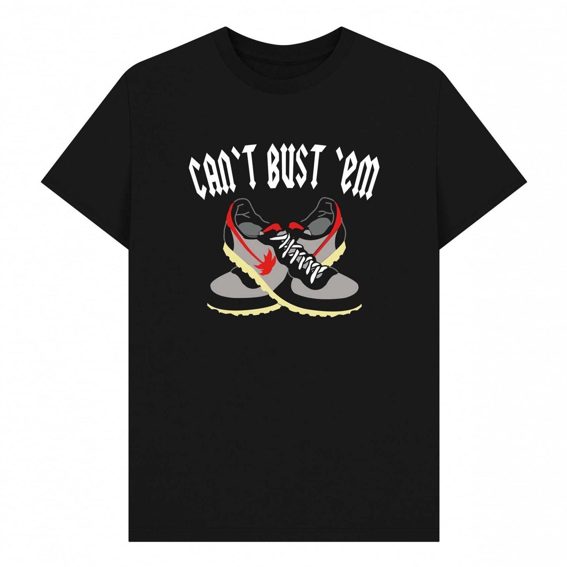 Black - Front - Trainer Spotter Unisex Adult Can´t Trust ´Em T-Shirt