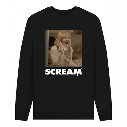 Black - Front - Scream Unisex Adult Phone Call Sweatshirt