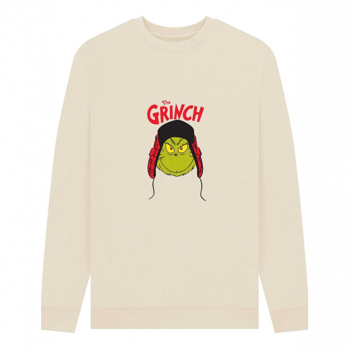 Oat - Front - The Grinch Unisex Adult Winter Hat Sweatshirt