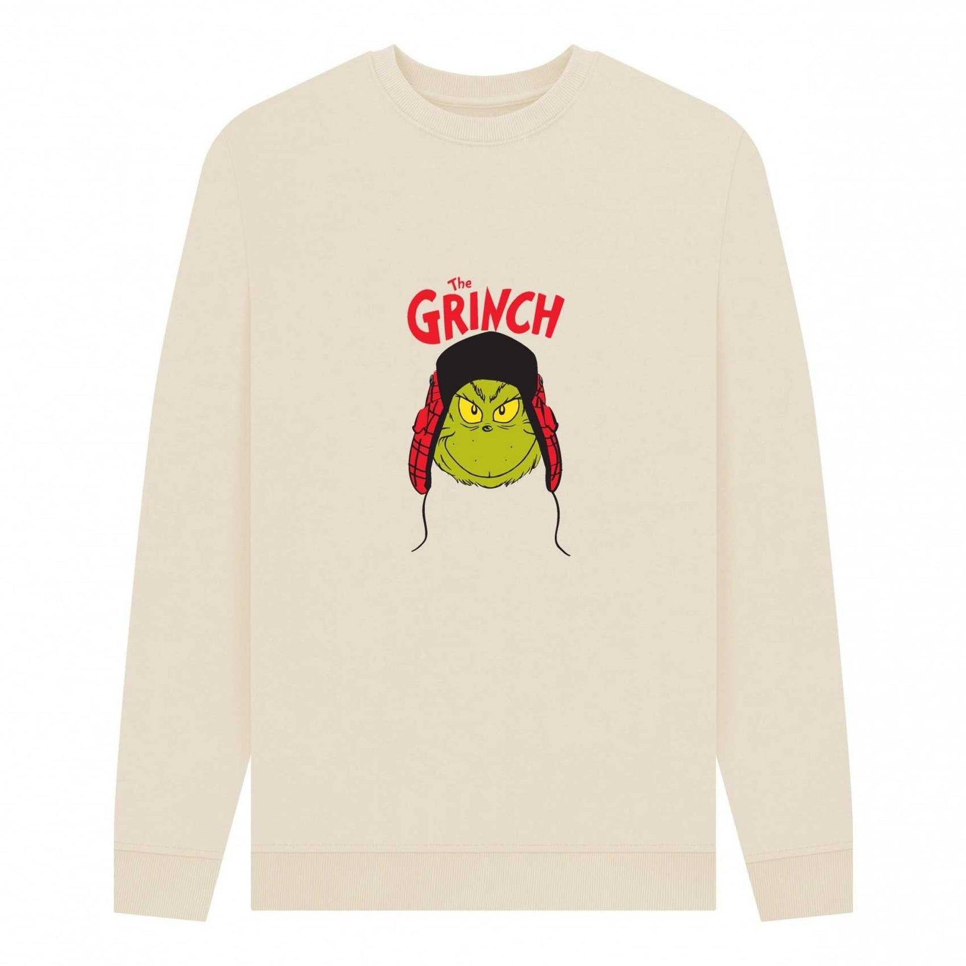 Oat - Front - The Grinch Unisex Adult Winter Hat Sweatshirt