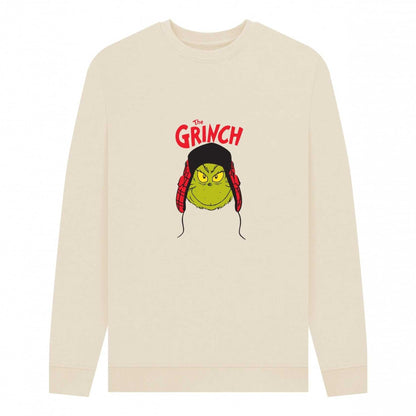 Oat - Front - The Grinch Unisex Adult Winter Hat Sweatshirt