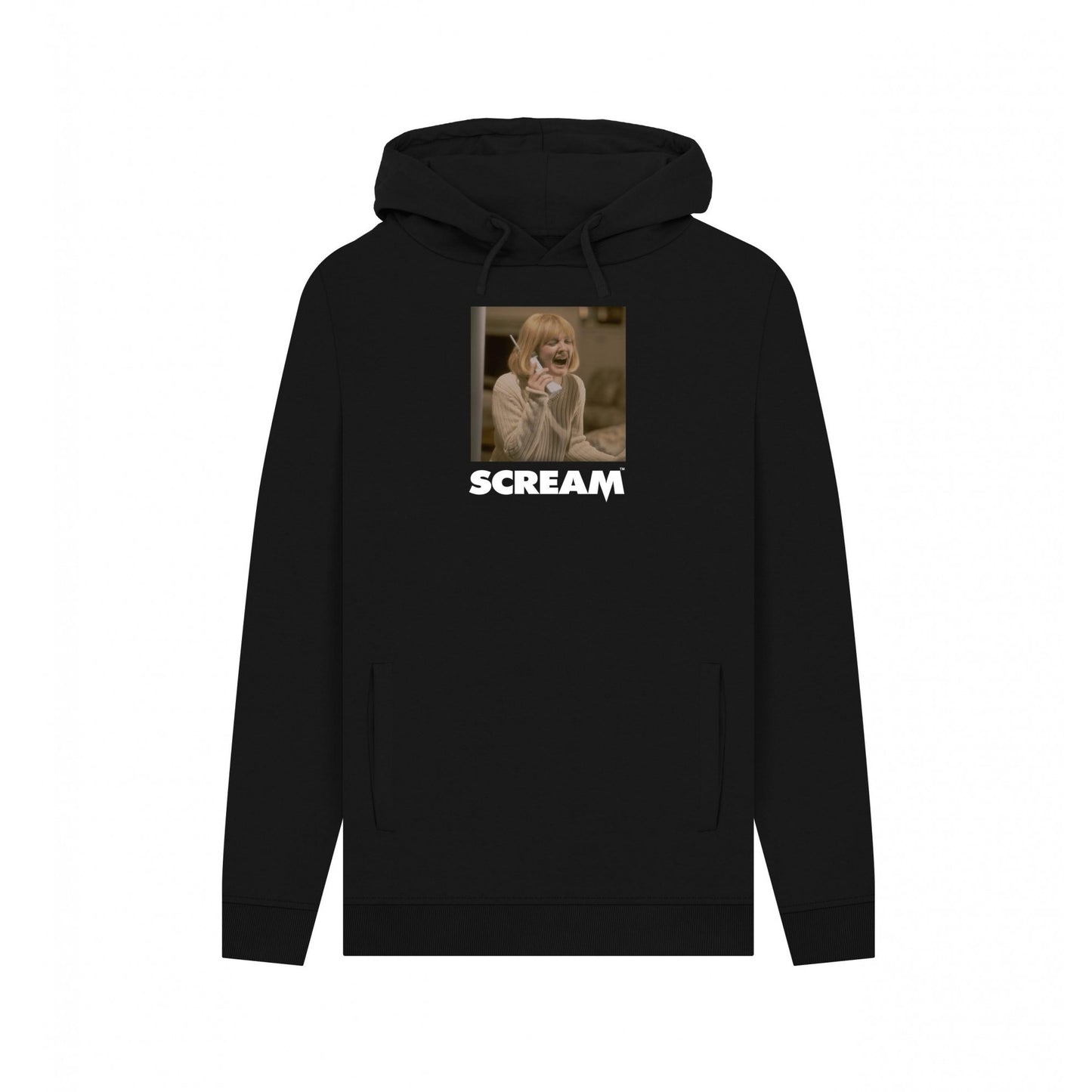 Black - Front - Scream Unisex Adult Phone Call Hoodie
