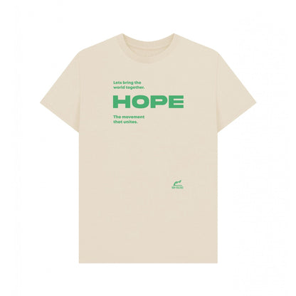 Oat - Front - Park London Unisex Adult Hope Non-Violence Project T-Shirt