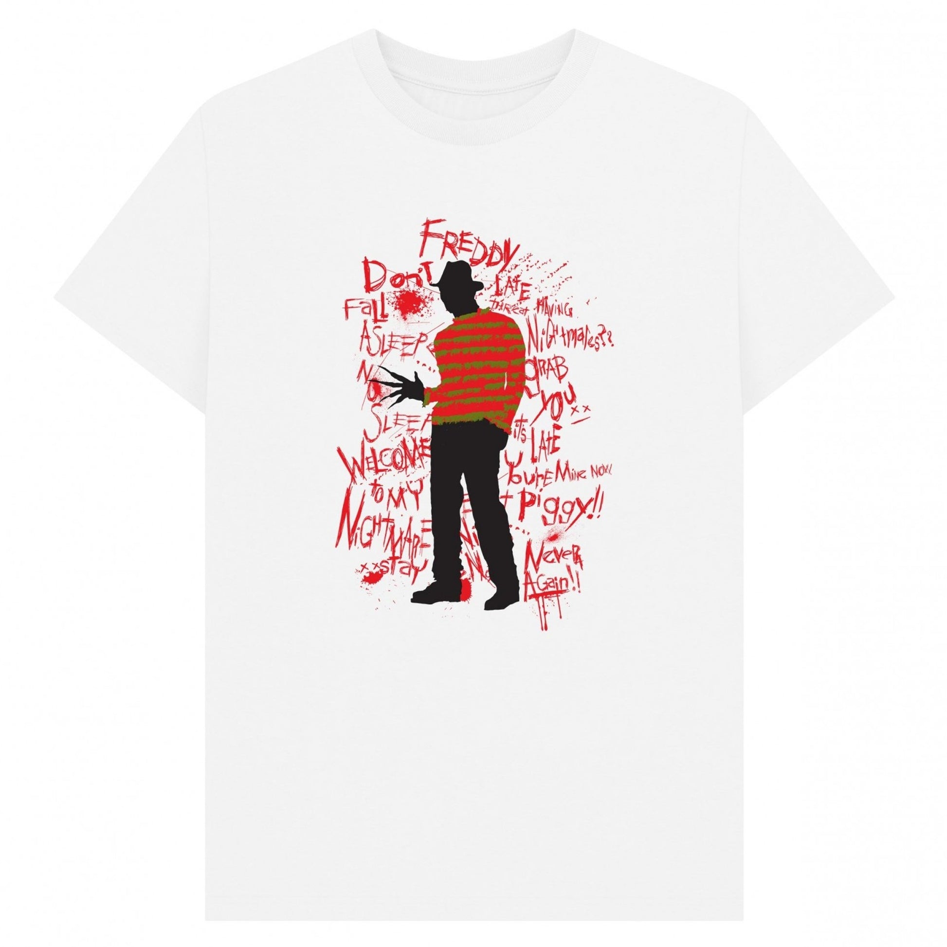 White - Front - A Nightmare On Elm Street Unisex Adult Freddy Krueger T-Shirt