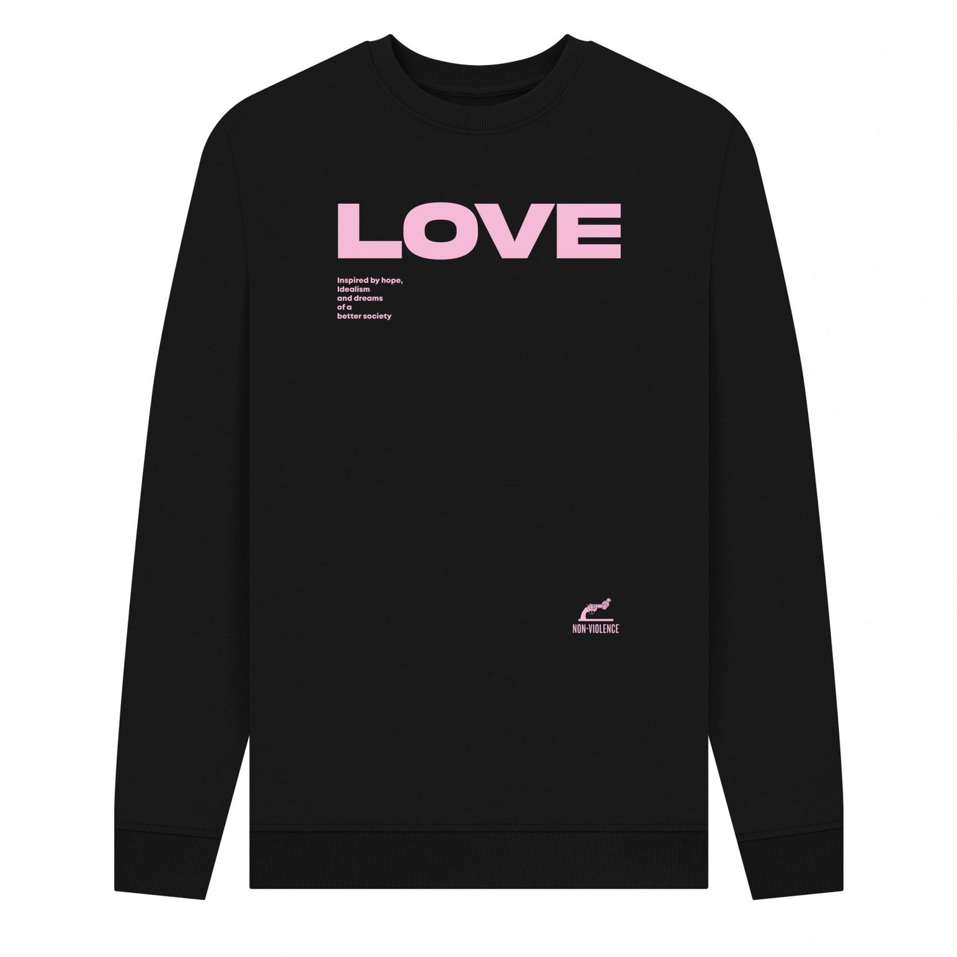 Black - Front - Park London Unisex Adult Love Non-Violence Project Sweatshirt