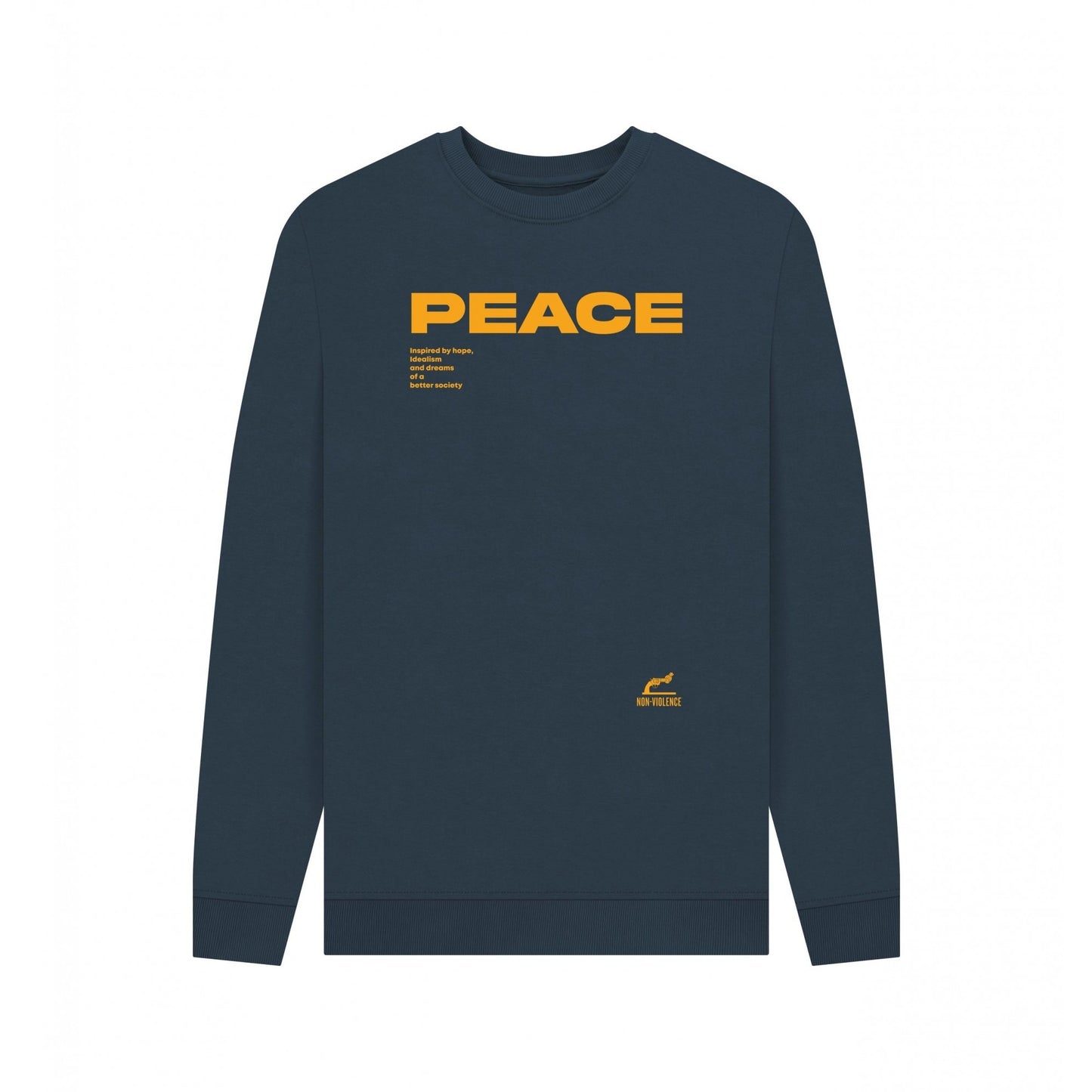 Navy Blue - Front - Park London Unisex Adult Peace Non-Violence Project Sweatshirt