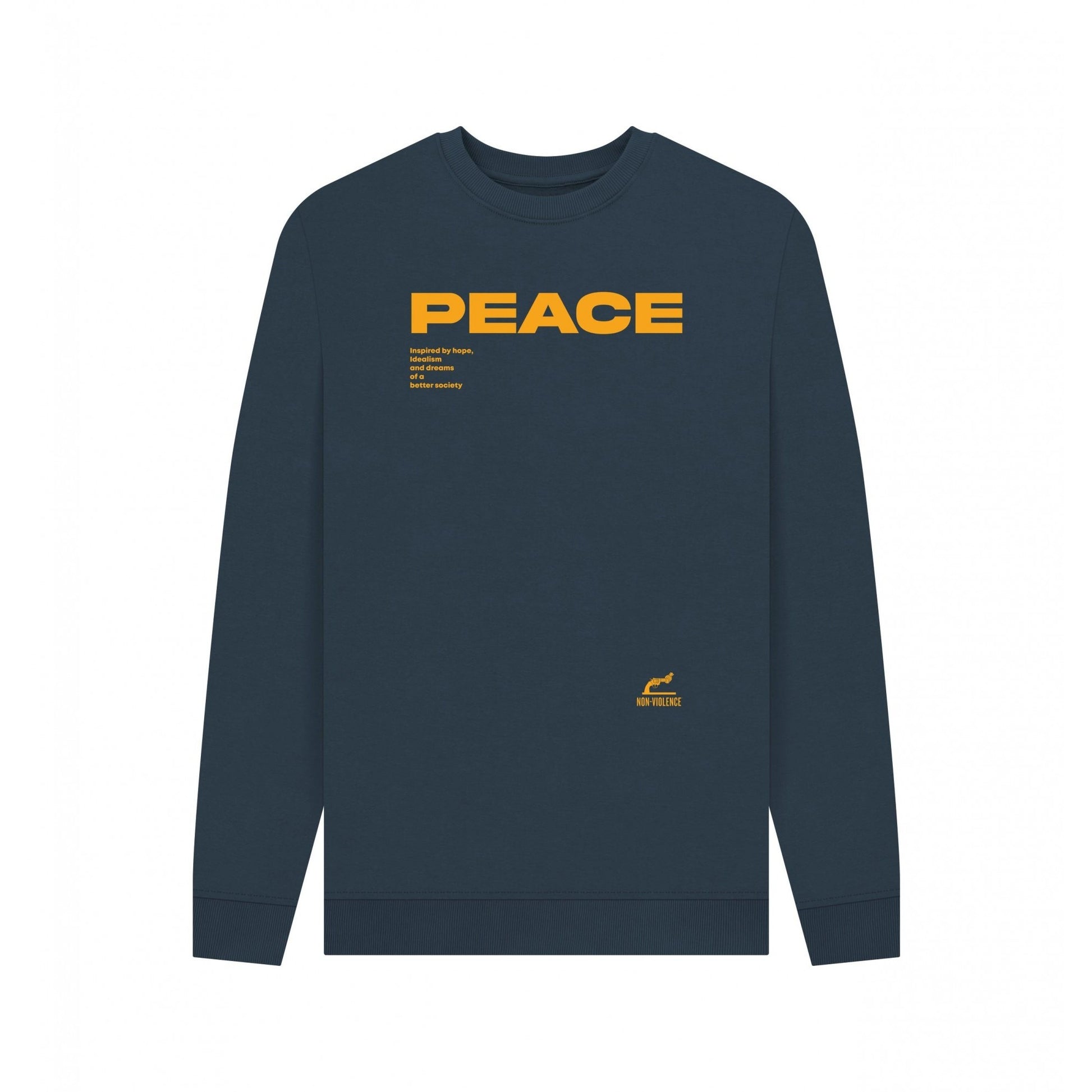 Navy Blue - Front - Park London Unisex Adult Peace Non-Violence Project Sweatshirt