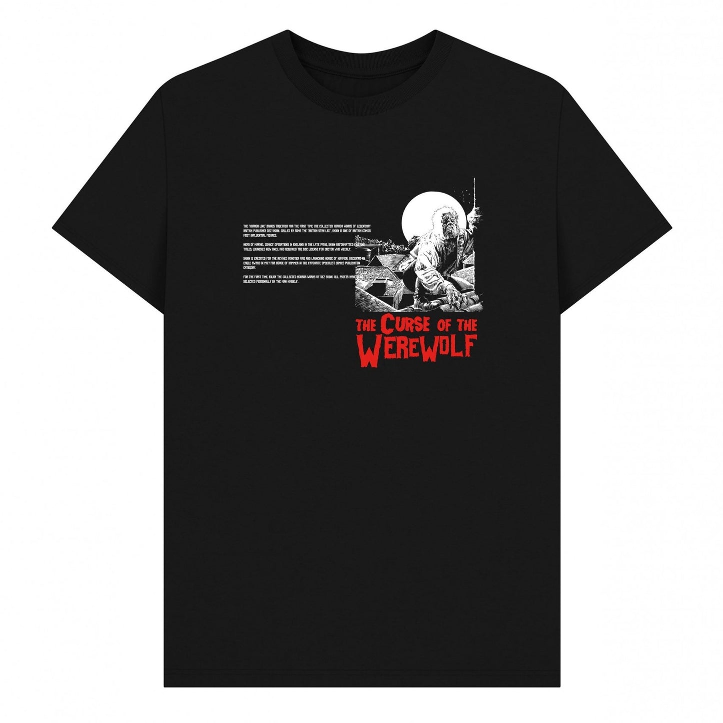 Black - Front - Horror Line Unisex Adult The Curse Of The Werewolf T-Shirt