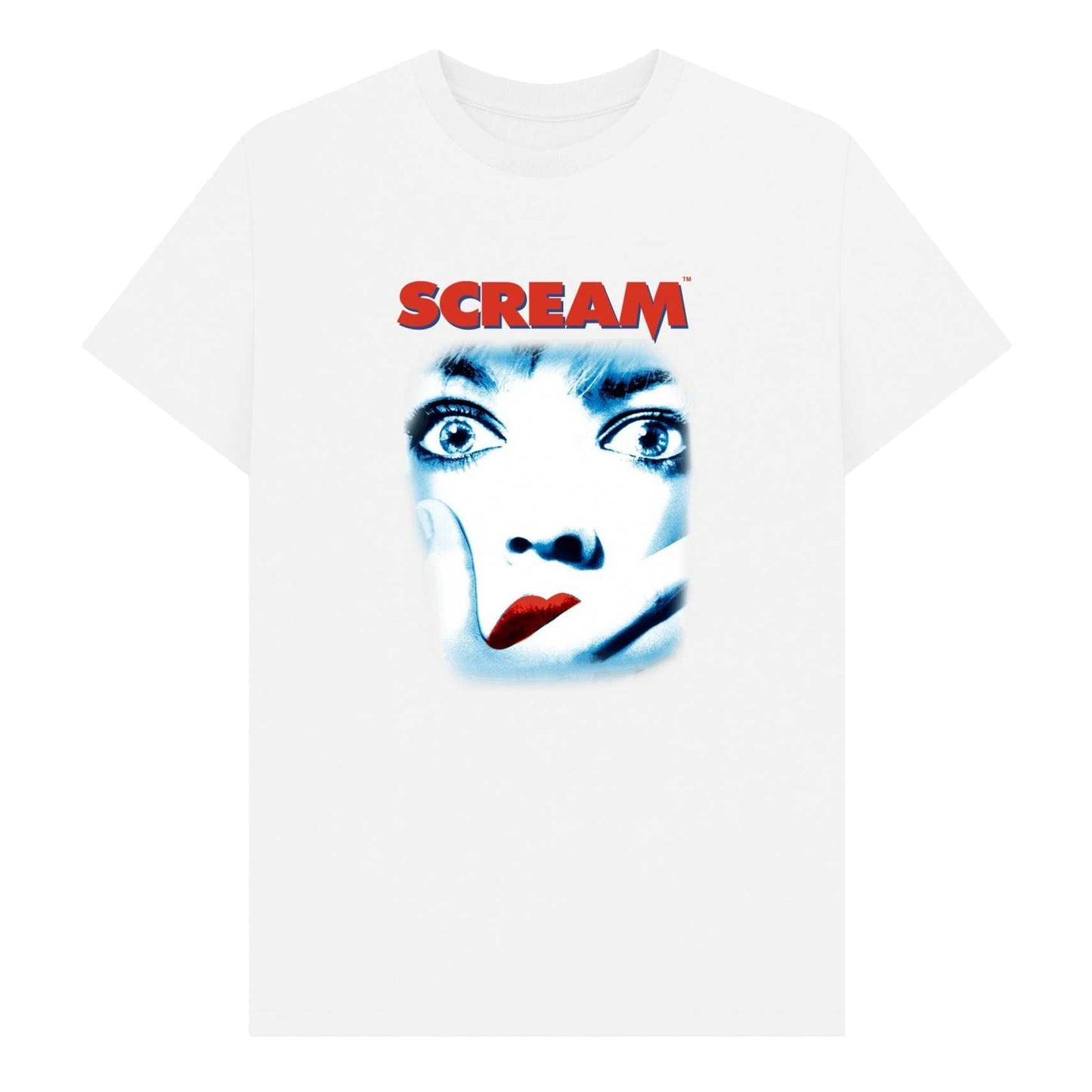 White - Front - Scream Unisex Adult Movie Poster T-Shirt