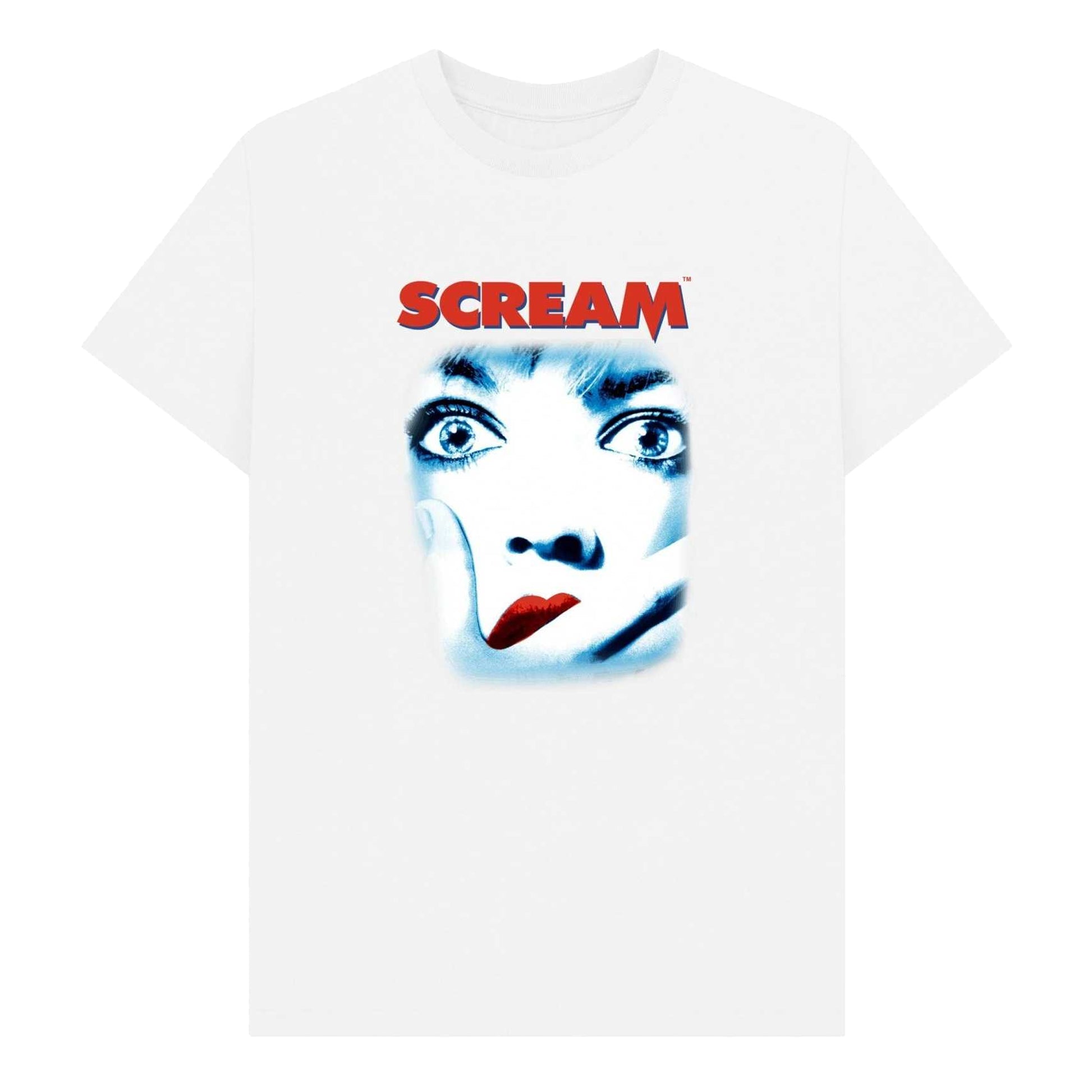 White - Front - Scream Unisex Adult Movie Poster T-Shirt