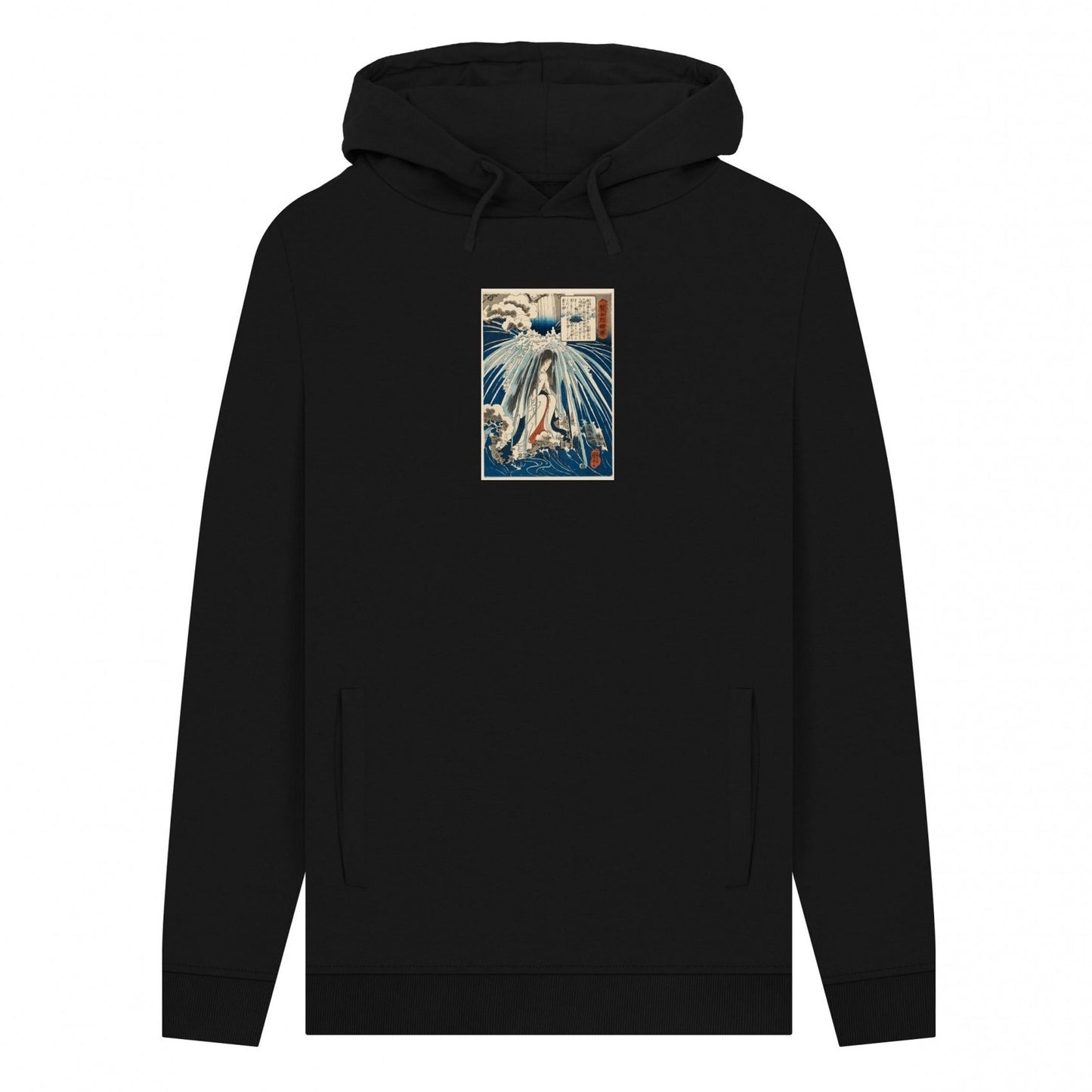 Black - Front - Apoh Unisex Adult Kuniyoshi In The Waterfall Ashmolean Museum Hoodie