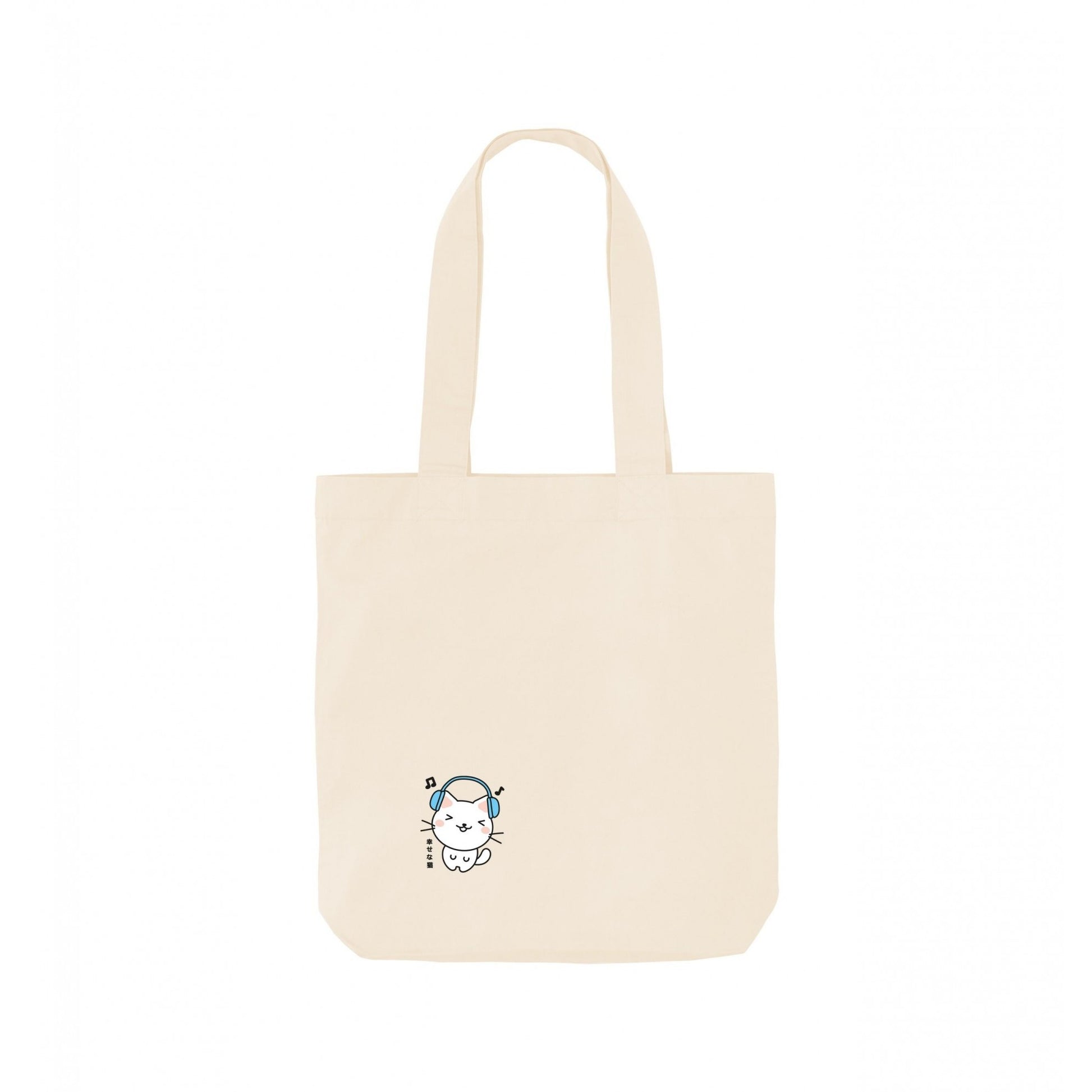 Natural - Front - TORC Dancing Kitty Ramen Tote Bag