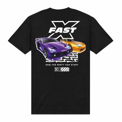Black - Back - Fast X Unisex Adult Party T-Shirt