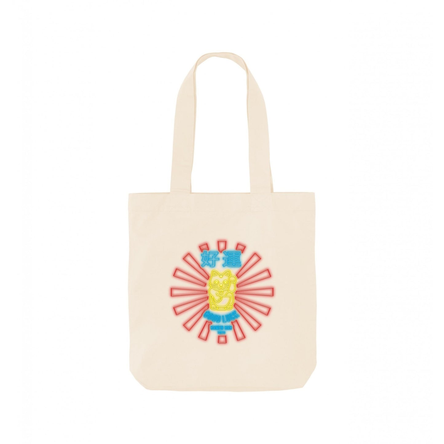 Natural - Front - TORC Neon Lucky Cat Ramen Tote Bag