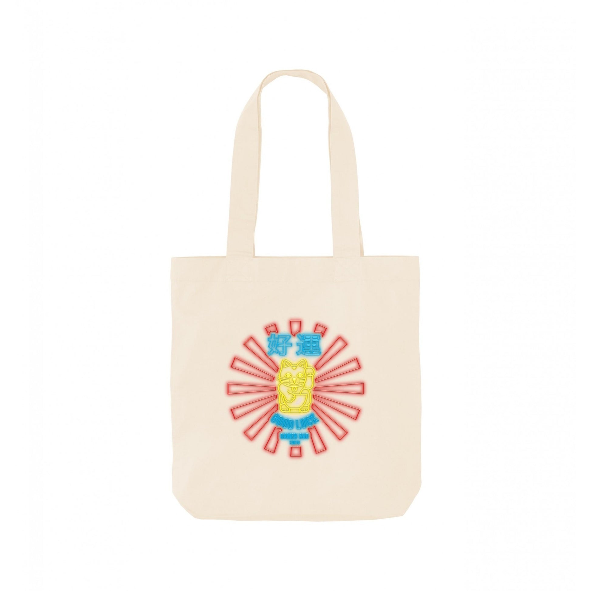 Natural - Front - TORC Neon Lucky Cat Ramen Tote Bag