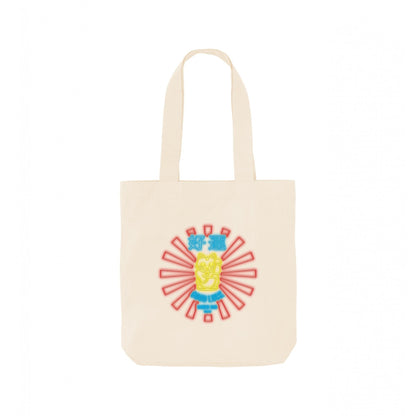 Natural - Front - TORC Neon Lucky Cat Ramen Tote Bag
