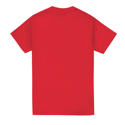 Red - Back - Wallace and Gromit Unisex Adult Caught Feathers McGraw T-Shirt
