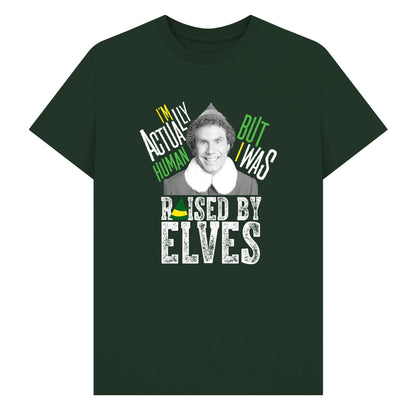 Evergreen - Front - Elf Unisex Adult I´m Actually Human T-Shirt