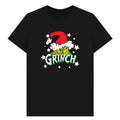 Black - Front - The Grinch Unisex Adult Santa Hat Stars T-Shirt