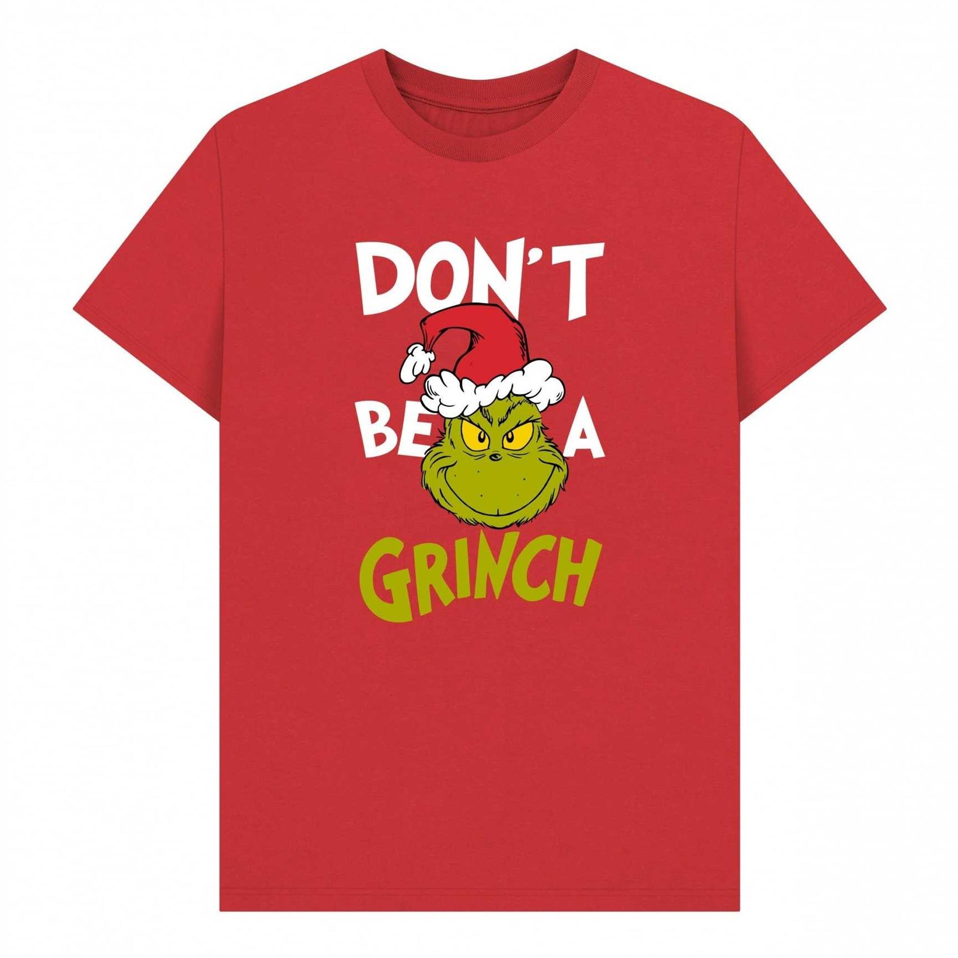 Red - Front - The Grinch Unisex Adult Don´t Be A Grinch Graphic T-Shirt