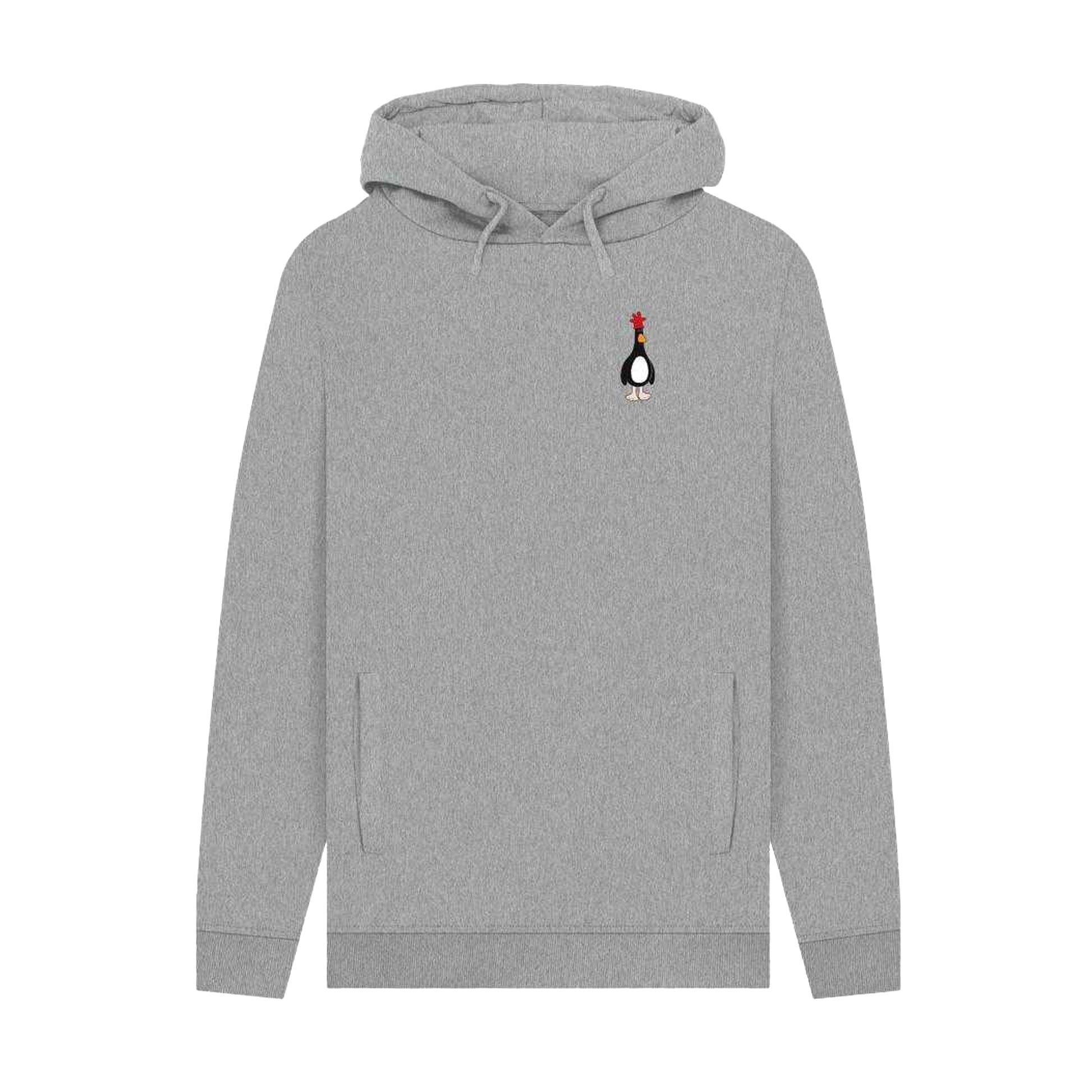 Light Heather - Front - Wallace and Gromit Unisex Adult Evil Genius Feathers McGraw Hoodie