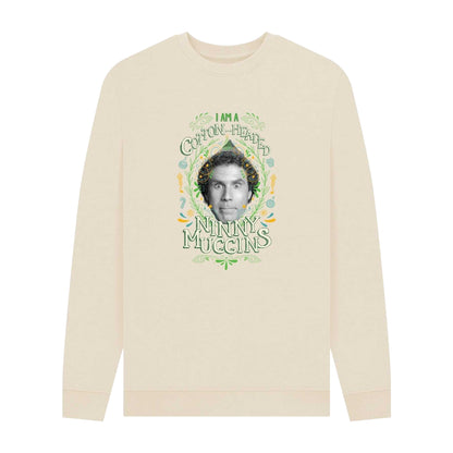 Oat - Front - Elf Unisex Adult Cotton Headed Ninny Muggins Sweatshirt