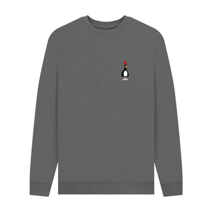 Slate Grey - Front - Wallace and Gromit Unisex Adult Evil Genius Feathers McGraw Sweatshirt