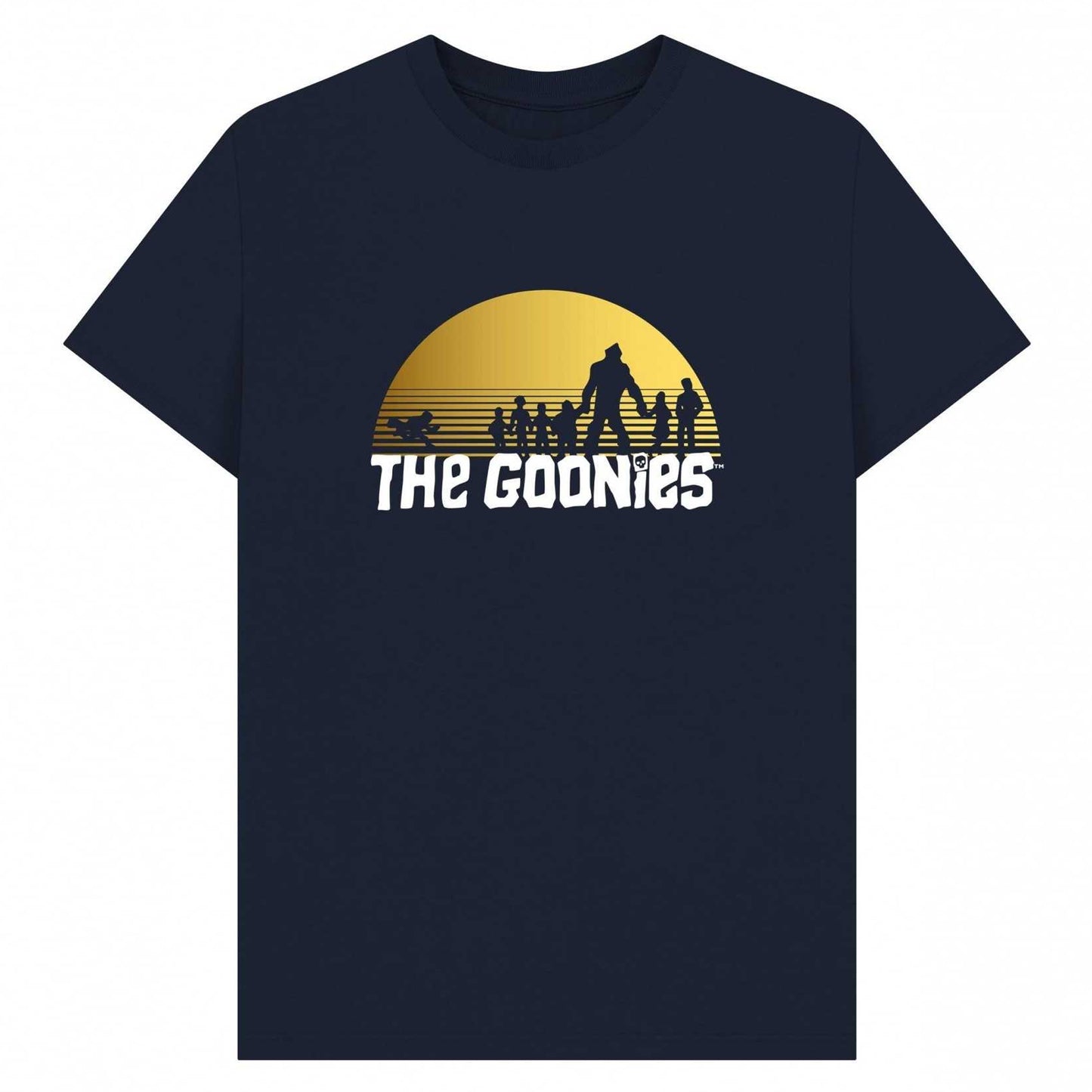 Navy Blue - Front - The Goonies Unisex Adult Sunset Silhouette T-Shirt