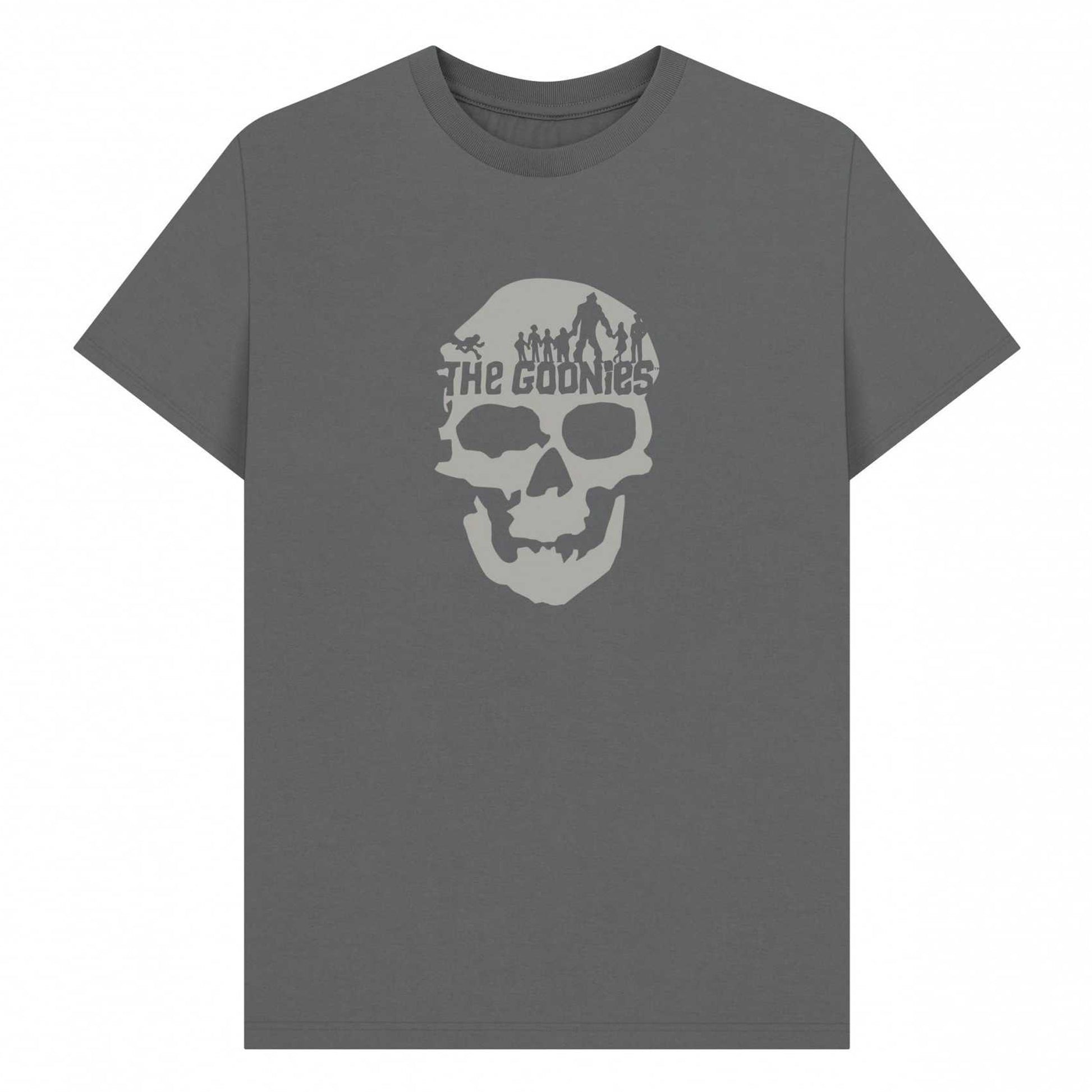 Slate Grey - Front - The Goonies Unisex Adult Graphic Skull T-Shirt