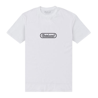White - Front - Skateboard! Unisex Adult Magazine Skull T-Shirt