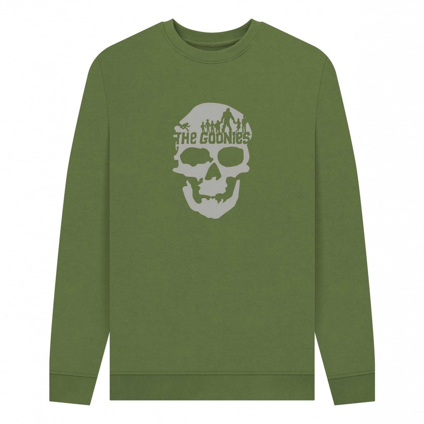 Khaki - Front - The Goonies Unisex Adult Graphic Skull Sweatshirt
