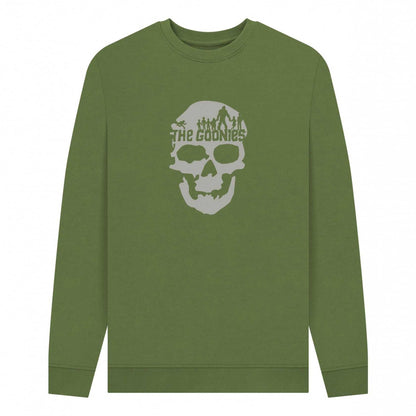 Khaki - Front - The Goonies Unisex Adult Graphic Skull Sweatshirt