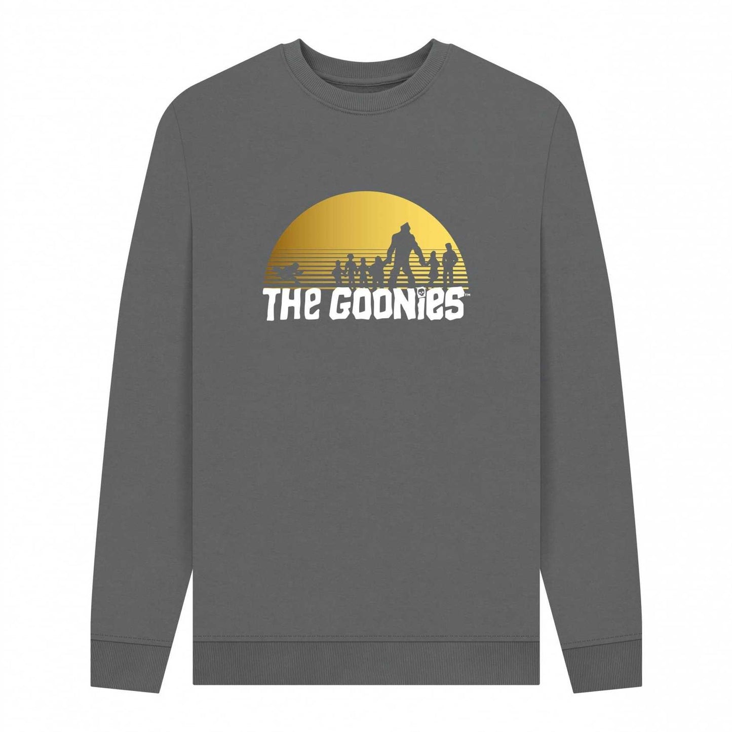 Slate Grey - Front - The Goonies Unisex Adult Sunset Silhouette Sweatshirt