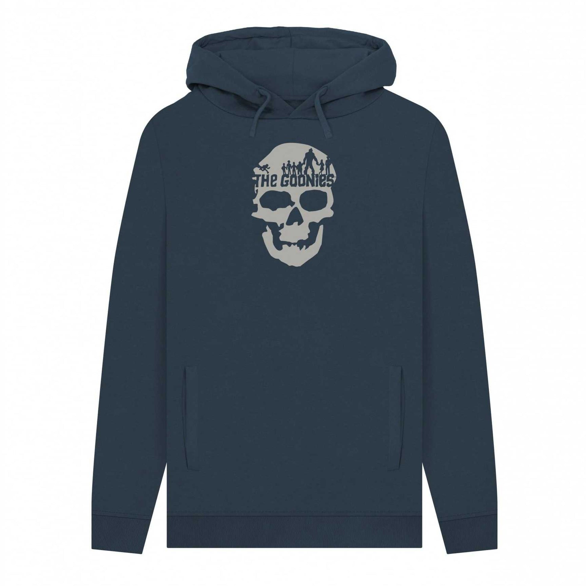 Navy - Front - The Goonies Unisex Adult Graphic Skull Hoodie