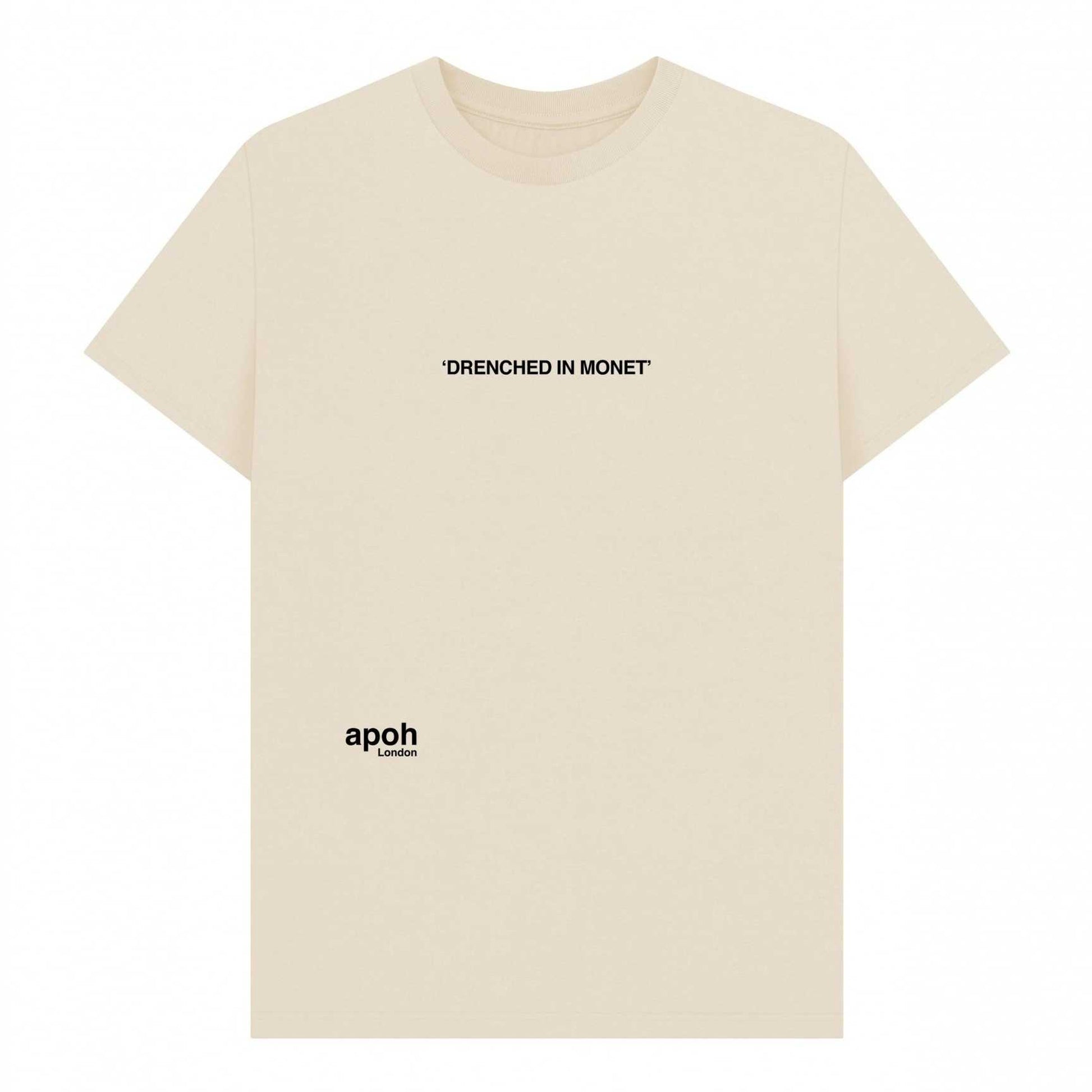 Oat - Front - Apoh Unisex Adult Drenched In Monet Slogan T-Shirt