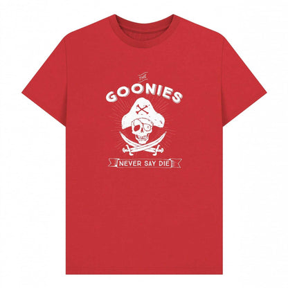 Red - Front - The Goonies Unisex Adult Never Say Die Graphic T-Shirt