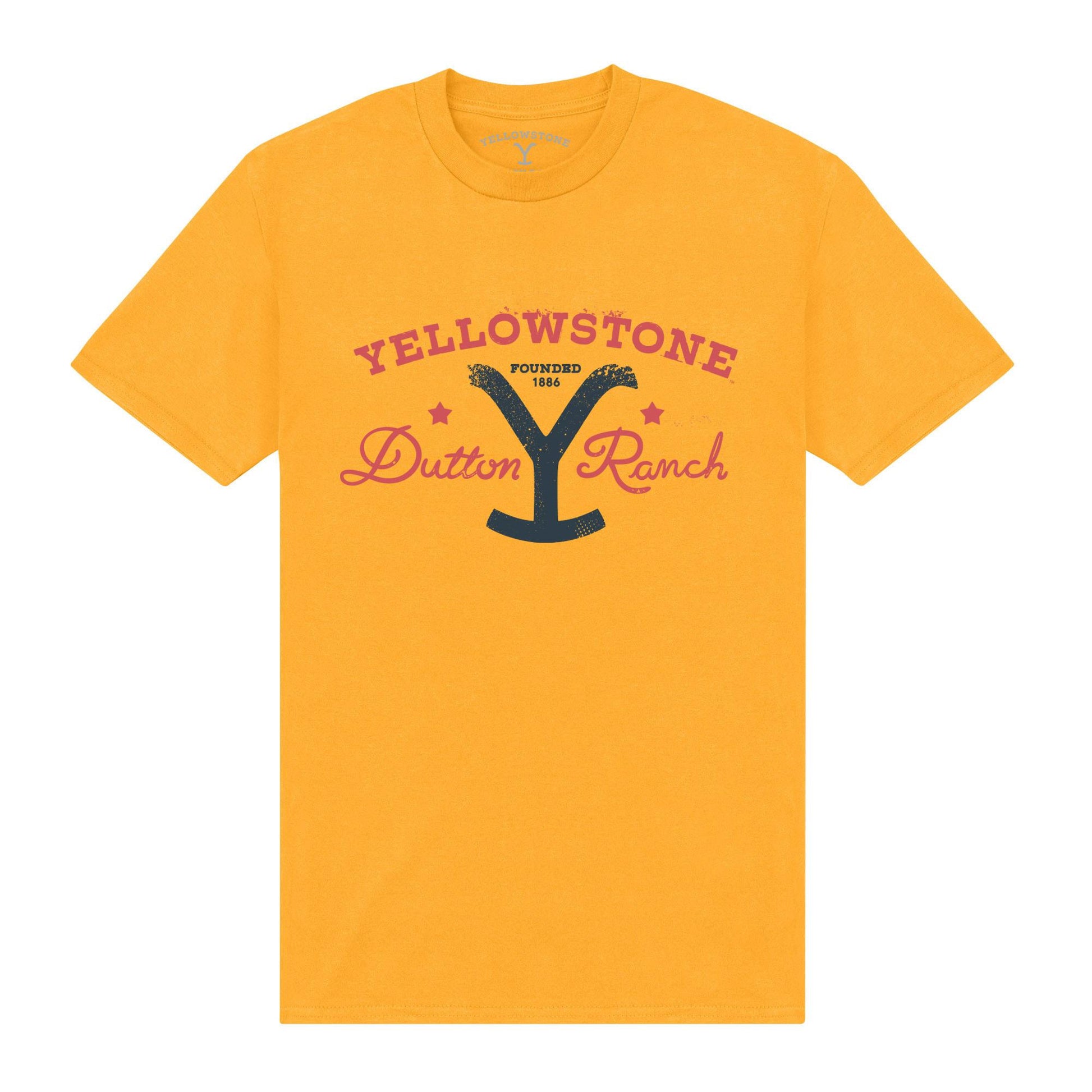 Gold - Front - Yellowstone Unisex Adult 1886 T-Shirt