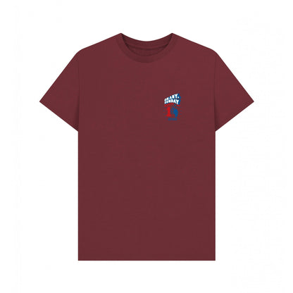 Red Wine - Front - On Any Sunday Unisex Adult Vintage T-Shirt