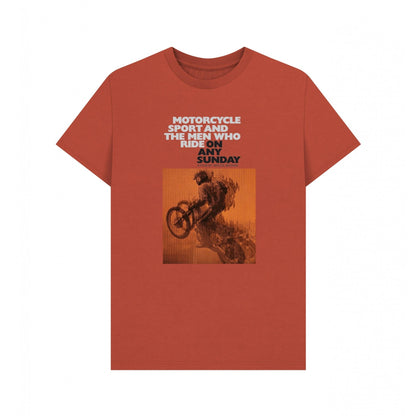 Rust - Front - On Any Sunday Unisex Adult Movie Poster T-Shirt