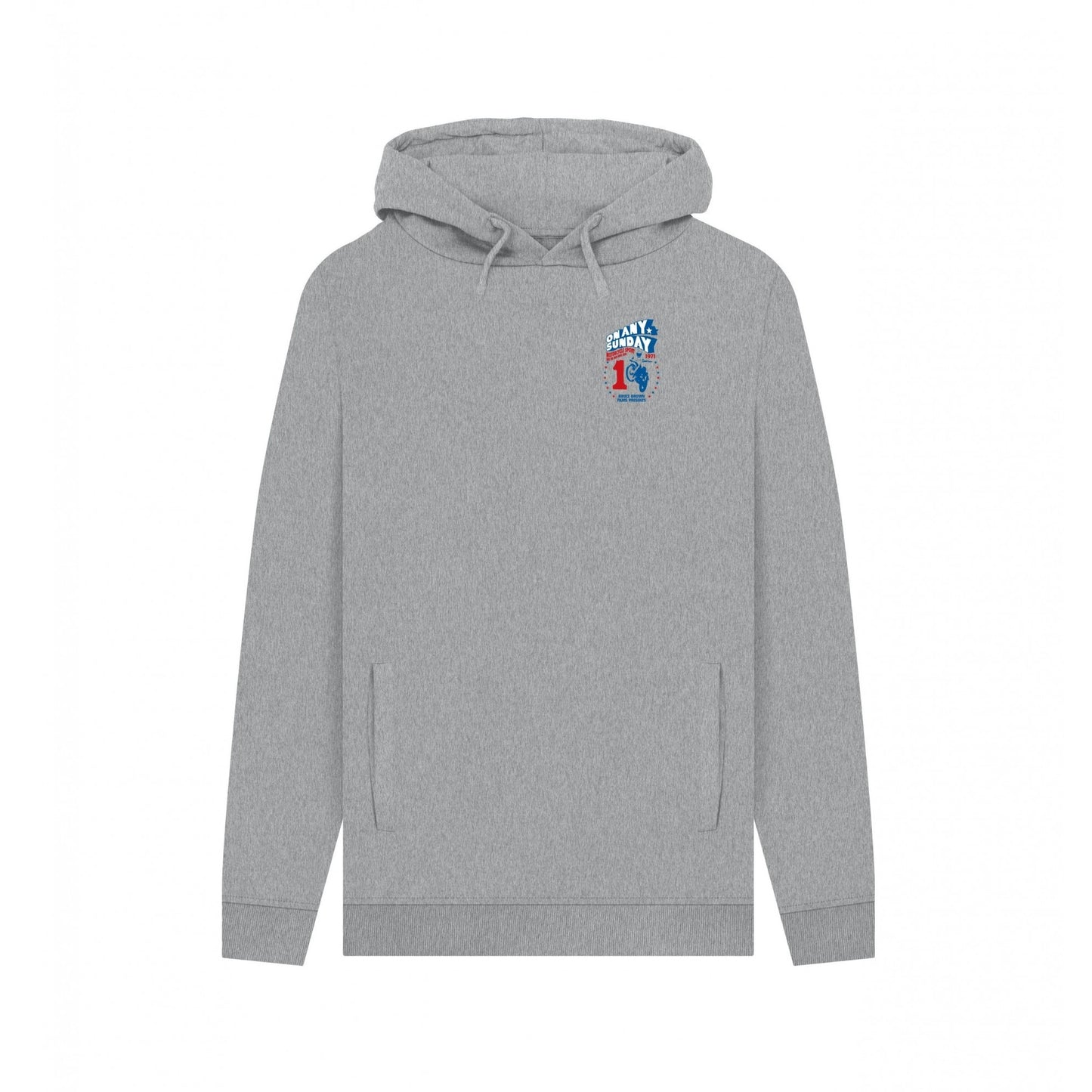 Light Heather - Front - On Any Sunday Unisex Adult Vintage Hoodie