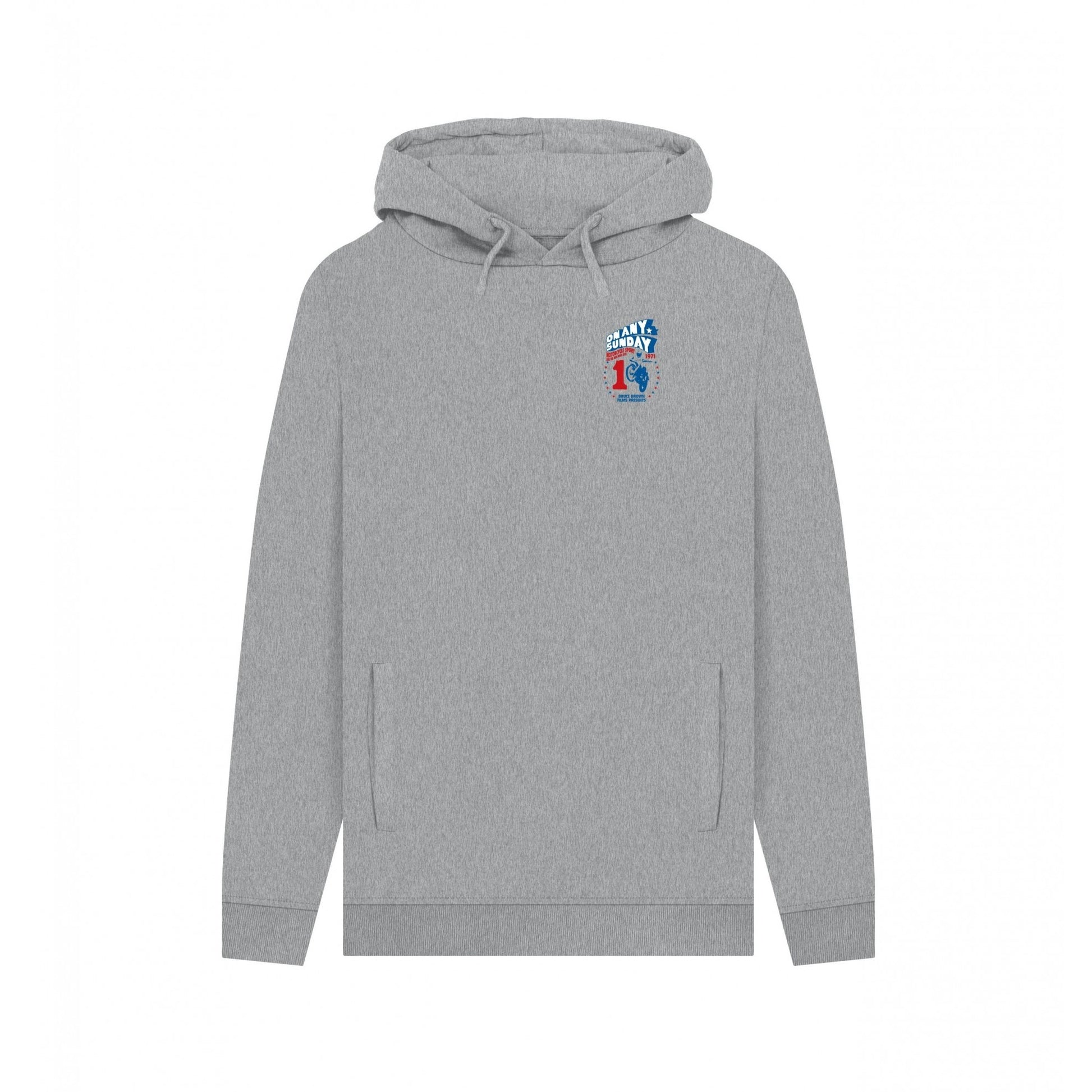 Light Heather - Front - On Any Sunday Unisex Adult Vintage Hoodie